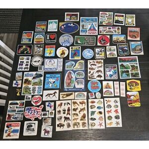 Vintage USA Travel Luggage Sticker Collection Huge Lot Of 167 Some Sheets